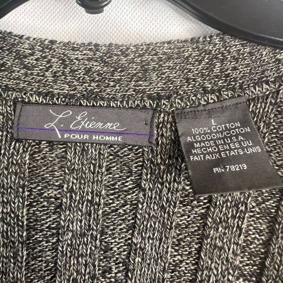 L Etienne Pour Homme Peaky Blinders Knit Button Front Vest Men's Size Large - Picture 6 of 8